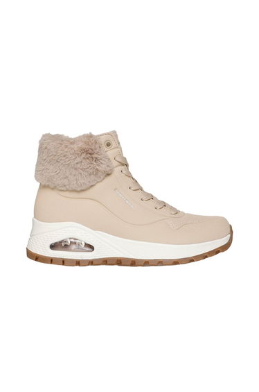UNO RUGGED Faux Fur Collar Lace Up Sneaker Boot W/ Air-Cooled Mf Sand