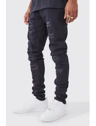 Tall Skinny Stacked Distressed Ripped Jeans
