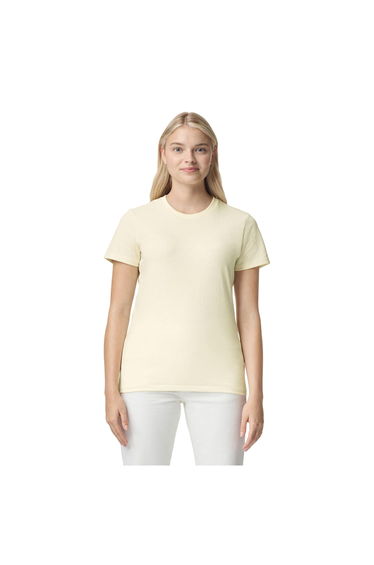 Gildan Ladies/Womens Heavy Cotton Missy Fit Short Sleeve T-Shirt - Off White