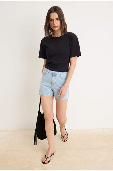 Light Blue Denim Shorts