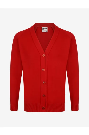 Zeco Kids School Knitted Cardigan in Red