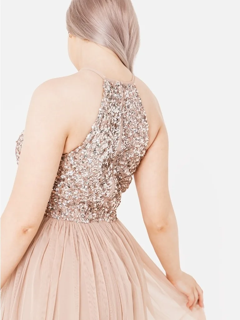 maya taupe blush bridesmaid dresses Mismatched Bridesmaid Dresses