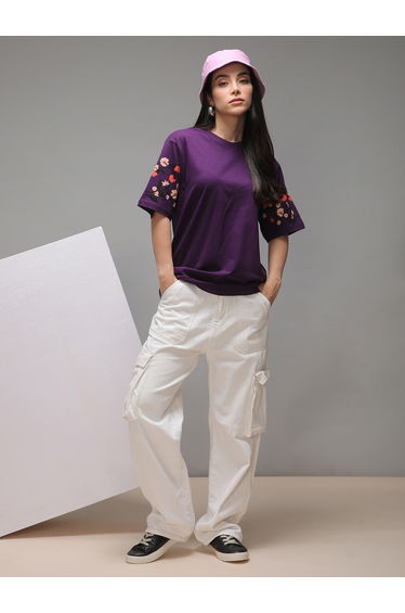 Women Oversized Crew Neck T-Shirt