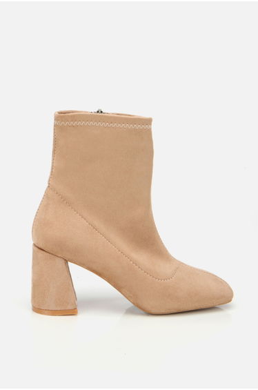 Women's Vizo Stretch Suede Thick Heeled Boots