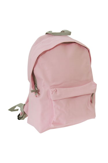 Bagbase Junior Fashion Backpack / Rucksack (14 Litres) (Pack of 2) - Classic Pink/Light Grey