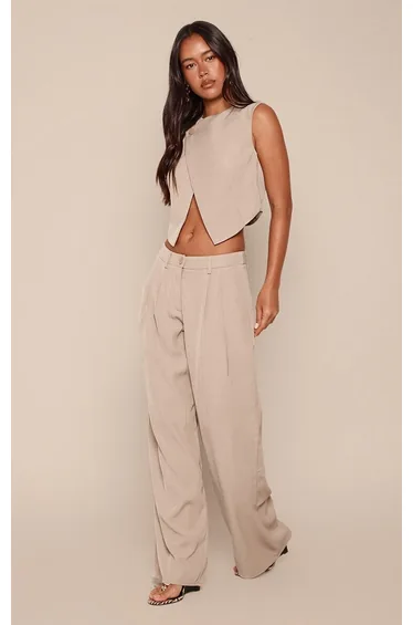 Khaki Tailored Woven Waistcoat Co-ord