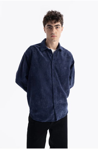 GIESTO Oversized Velvet Shirt