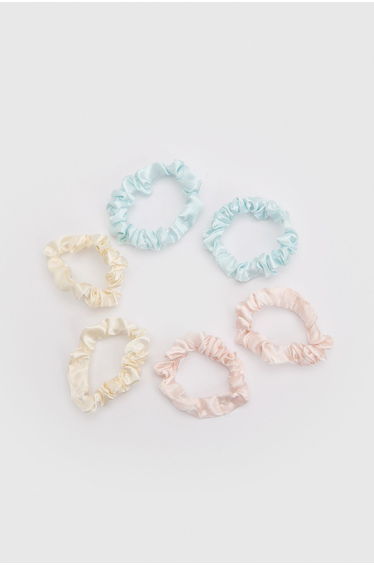Satin Scrunchies 6 Pack - multi