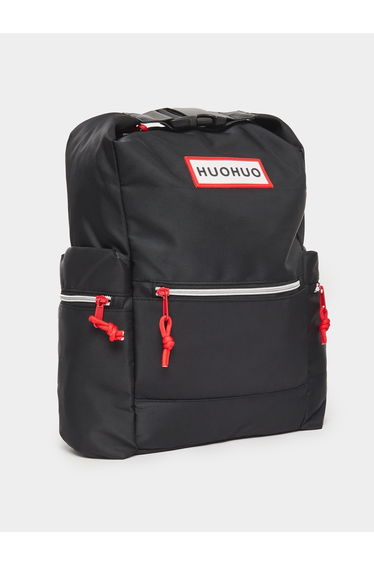 Men Black Nylon Backpack