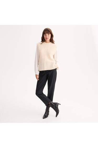 Wool and Alpaca Blend Sleeveless Jumper/Sweater