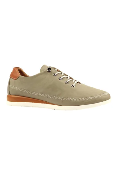 Lunar Womens/Ladies Penelopy Leather Trainers - Khaki