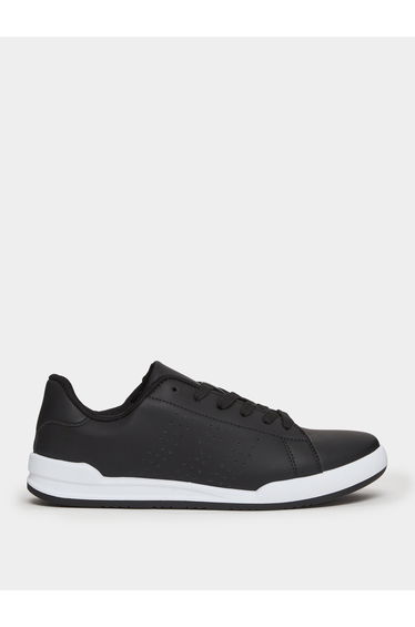 Men Black Perforated Sneakers