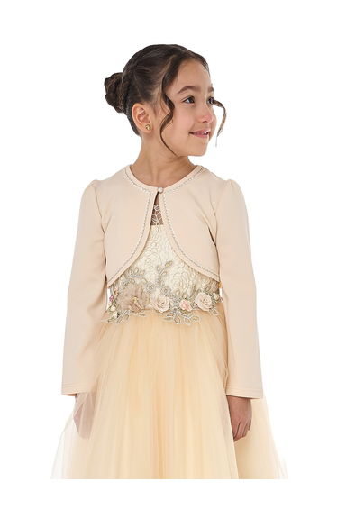 Girls Stitch Detail Crop Cardigan