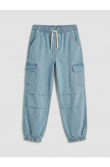 Boys' Loose Fit Jogger Pants with Elastic Waistband