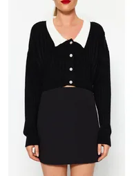 Cardigan - Black - Regular fit - 3