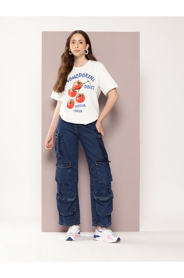 Women Oversized Crew Neck T-Shirt