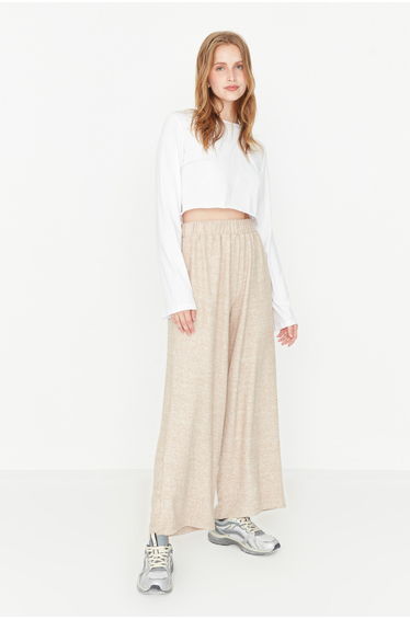 Beige Soft Knitted Pants