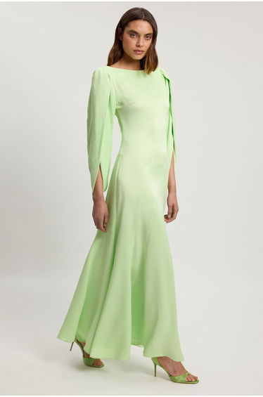 Petite Satin Soft Midi Dress