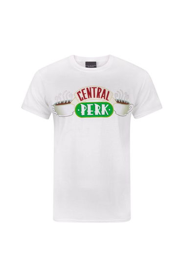 Friends Mens Central Perk T-Shirt - White