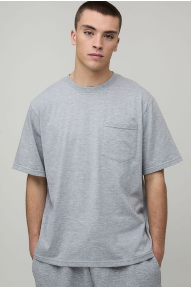 Relaxed Pocket T-shirt - grey marl