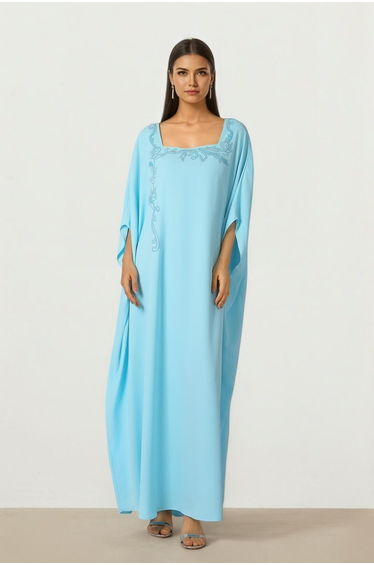 Cutout Embroidered Kaftan