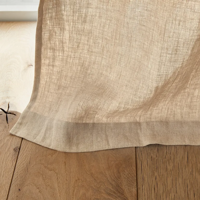 Private Ruffled Washed Linen Curtain - 3