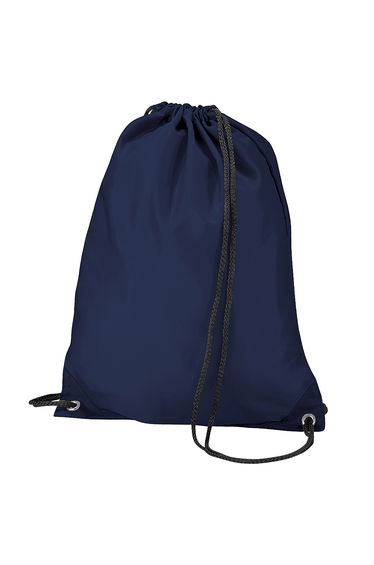 BagBase Budget Water Resistant Sports Gymsac Drawstring Bag (11 Litres) (Pack of 2) - Navy Blue