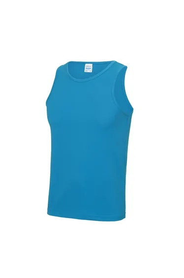 AWDis Just Cool Mens Sports Gym Plain Tank / Vest Top - Sapphire Blue
