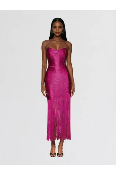 Syriel Spaghetti Fringe Maxi Dress