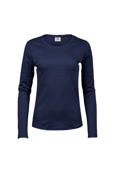 Tee Jays Womens/Ladies Interlock Long-Sleeved T-Shirt - Navy
