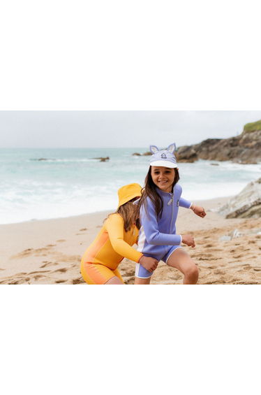 Girls Sparkle The Unicorn Sun Cap in Purple