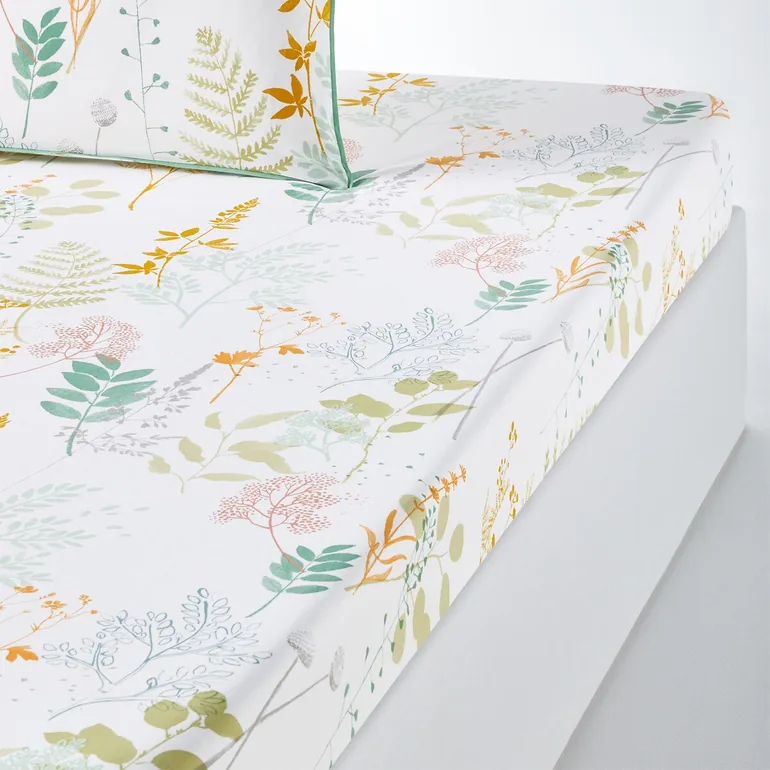 Herbarium Cotton Percale Fitted Sheet