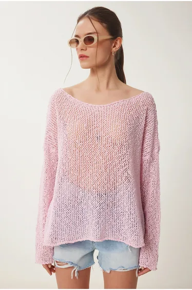 ISTANBUL Textured Boat Neck Long Sleeved Blouse