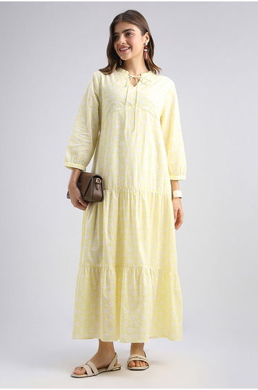 Printed Tiered Maxi Dress