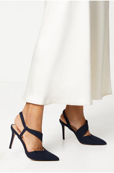 Evie Asymmetric Pointed Stiletto High Heel Court Shoes