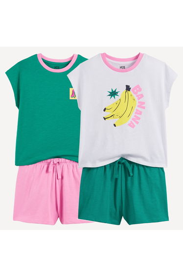 Pack of 2 Fruit Print Short Pyjamas