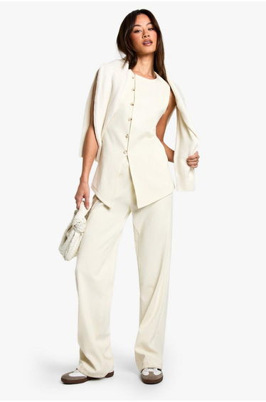 Tall Cord Waistcoat - ivory