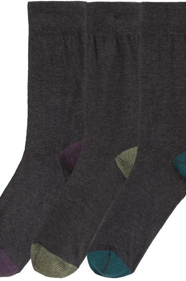 Pack of 3 Pairs of Mix & Match Socks in Cotton Mix