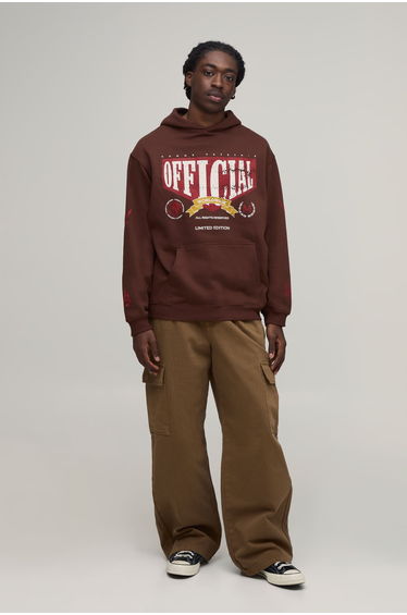 Wide Fit Half & Half Waistband Cargo Pocket Washed Twill Trouser - tobacco