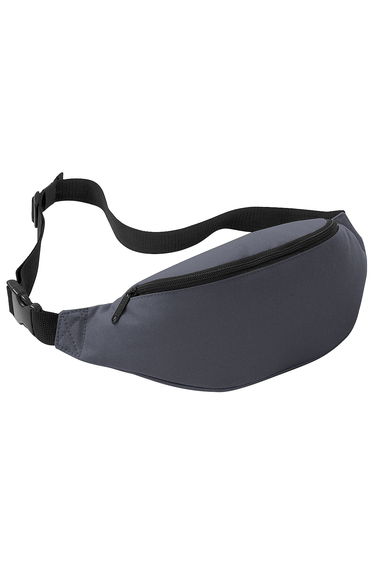 Bagbase Adjustable Belt Bag (2.5 Litres) (Pack of 2) - Graphite