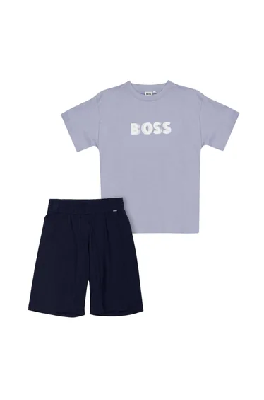 Boss Boys Logo T-Shirt & Shorts Set - Navy