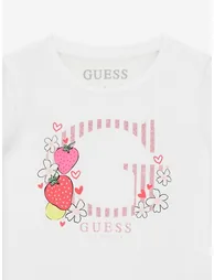 Guess Girls Strawberry Logo T-Shirt in White - 2