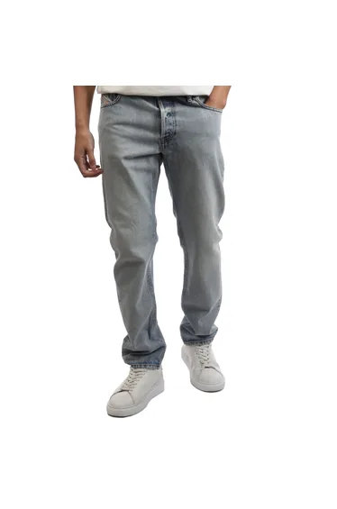 بنطلون جينز رجالي بقصة ضيقة - أزرق