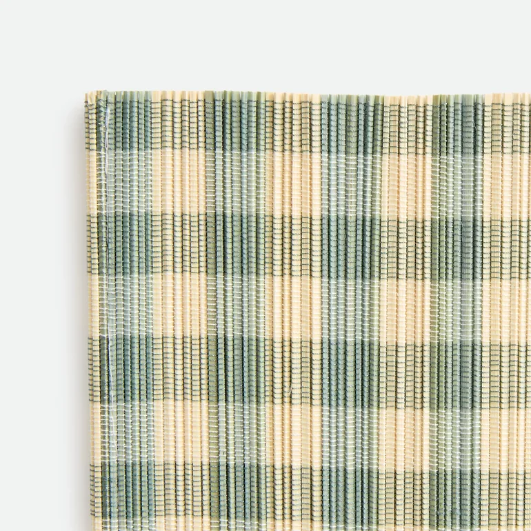 Set of 4 Paoli Gingham Checked Bamboo Placemats - 2