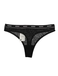 Women's Hugo Lace Thong in Black - 1
