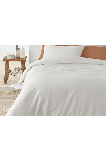 SCENARIO Plain Washed Cotton Fitted Sheet