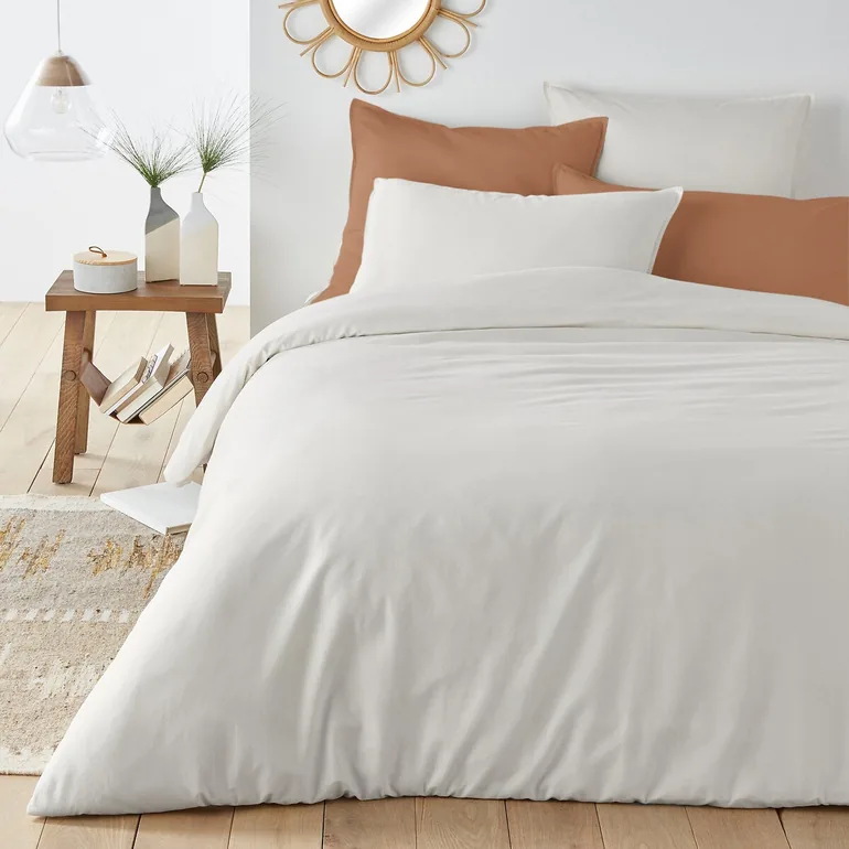 SCENARIO Plain Washed Cotton Fitted Sheet - 1