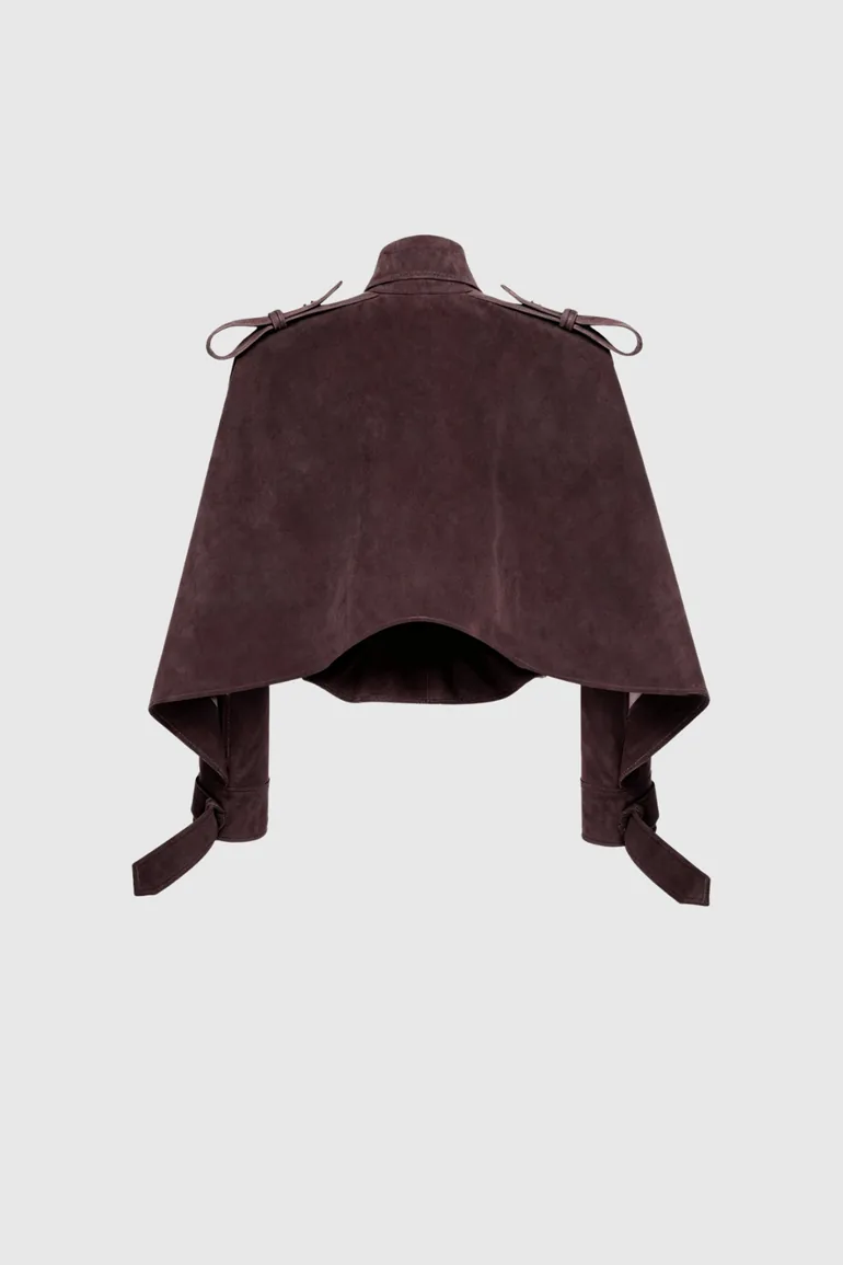 Dillon Lapel Belt Suede Jacket - 4