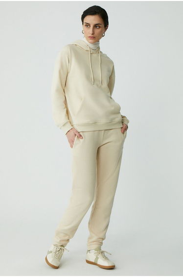 Abelia Women's Soft Thick Fabric Hooded Comfort Fit Vanilla Sweatshirt with Fleece Inside