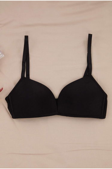 Black Micro Push up T-Shirt Bra Knitted Bra product thumbnail 2